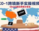 TK0-1跨境新手实操视频课，tiktok美区跨境分享会