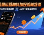 流量运营和抖加投流秘笈课，撬动巨大的短视频流量