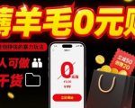 薅羊毛0元购，免单还倒挣钱的暴力玩法，人人可做，纯干货