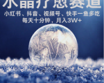 水晶疗愈赛道 小红书 蝴蝶号 抖音 快手都可做  每日轻松十分钟 月入米3W+  抓紧冲