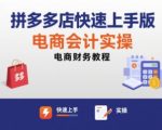 拼多多店快速上手版电商会计实操-电商财务教程