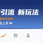 男粉引流新玩法，操作逻辑非常简单，单日10张轻轻松松