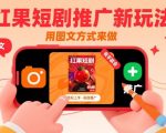 红果短剧推广新玩法，用图文方式来做，有手就会