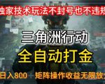 三角洲最新全自动G机，独家技术玩法，不封号也不违规， 日入8张+可矩阵操作，收益无限放大【揭秘】