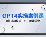 GPT4实操案例课，0基础AI教学，小白都能学会