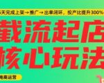 淘宝截流快速起店玩法，掌握暴力快速起店的流程，5天完成上架-推广-出单闭环