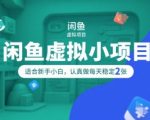 闲鱼虚拟小项目，操作简单，适合新手小白，认真做每天稳定2张