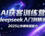 AI获客训练营，deepseek入门到精通，2025让你拥有超能力