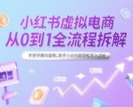 小红书虚拟电商从0到1全流程拆解，手把手教你复制，新手小白也能轻松月入过W