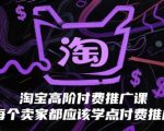 淘宝高阶付费推广课，每个卖家都应该学点付费推广