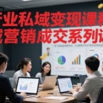全行业私域变现课程，私域营销成交系列课
