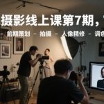人像摄影线上课第7期，审美-前期策划-拍摄-人像精修-调色