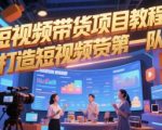 短视频带货项目教程，打造短视频带货第一队伍