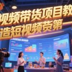 短视频带货项目教程，打造短视频带货第一队伍