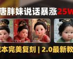 AI大唐胖贵妃说话2.0，40条视频暴涨40w粉，附独家变现攻略