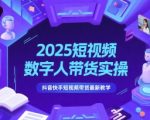 2025短视频数字人带货实操，抖音快手短视频带货最新教学
