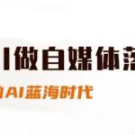 用AI做自媒体落地，适合新手快速入门与进阶，小白的AI蓝海时代