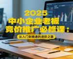 2025中小企业老板竞价推广必修课：从入门到精通的进阶之路