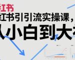 小红书引流实操课，从小白到大神