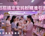 8招搞定宝妈粉精准引流，精准引流10万本地母婴粉，多渠道流量爆破玩法