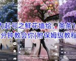 AI暴力起号之鲜花墙绘，条条10w+，3分钟教会你(附保姆级教程)