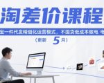 淘差价课程，淘宝一件代发精细化运营模式，不囤货低成本做电商（更新5月）