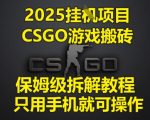 2025挂G项目，CSGO游戏搬砖，保姆级拆解教程，只用手机就可操作【揭秘】
