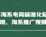 2025年淘系电商标准化起店流程私教班，淘系推广视频教程