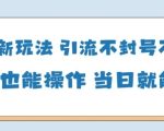 国学新玩法，引流不封号不违规小白也能操作，当日就能变现