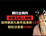 横扫全网的林黛玉怼人视频，如何做到九条作品涨粉7.8万，轻松日变现1k