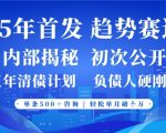 2025年首次公开，真正的事业型赛道，客咨不断，单月轻松破W